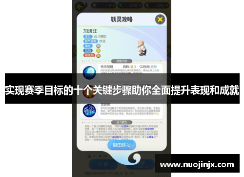 实现赛季目标的十个关键步骤助你全面提升表现和成就